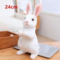Modeliavimas Kawaii Long Ears Realistiškas triušio pliušinis žaislas, gyvas gyvūnėlių kimštos lėlės žaislai vaikams, mergaitėms, gimtadienio dovanų kambario dekoras