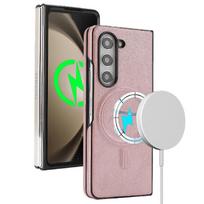 Samsung Z Fold7 Magnetic Leather Wallet Case with Wireless Charging & Velvet Interior Samsung Z Fold4