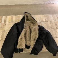 Double-sided heavy-duty hooded fur seat mountain carving fleece thickened cotton jacket zipper jacket men's autumn and winter S
