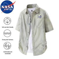 NASA MARVEL vyriški trumpomis rankovėmis kasdieniai marškiniai su ledo pojūčiu 2XL