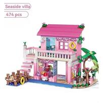 474PCS Friends City House Summer Holiday Seaside Villa Apartment Building Blocks Figures DO-IT-YOURSELF Playthings Ideal for Kid Girls Christmas