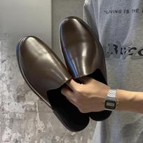 Lazy commuter, casual bag head dragging lazy person with one foot, flat-bottomed outdoor Boken shoes 25534 patent leather, brown -J 38 ruda