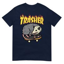 Opossum Skateboard Trasher Funny Possum Skater Unisex Boys Kids Tshirt S