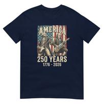 George Washington Benjamin Franklin Guitar 250 Years America Tshirt S