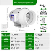 Zhuchuang Jingpin 6-inch Industrial Duct Exhaust Fan CN plug (adapter included)