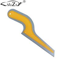 Car Window Glass Squeegee Soft Rubber Edge Vinyl Wrap Tinting Scraper Water Wiper Snow Removal House Cleaning Brush Tool B94 geltona