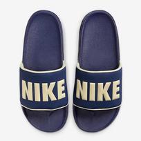 NIKE Men's Slippers, Slide Sandals, OFFCOURT Sneakers, BQ4639-409 40 smėlis/tamsiai mėlyna spalva