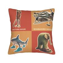 Tung Tung Tung Sahur Square Pillow Covers Polyester Home Italian Brainrot Meme Cushion Cover Home Decoration Pillow Cover 45*45 40x40cm