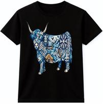 Highland Cow Viking T Shirt Norse Runes Mythology Graphic Tee Nordic Design Top XXXL