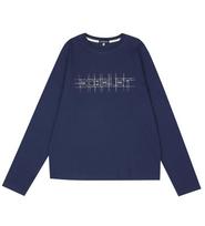 Edible Let Construction Logo Print Long Sleeve T-Shirt Navy/L