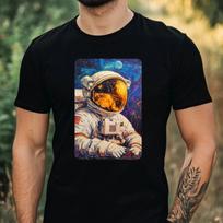 T-Shirt Herren Astronaut Portrait Motiv Baumwolle Größe XS bis 5XL XS