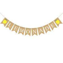 Birthday Party Baby Shower Burlap Summer Lemon Banner Party Decoration Bunting Garland Flag Layout Lemonade