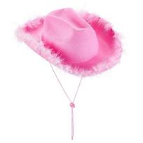 Solid Color Western Cowboy Hat Wide Brim Top Hat Retro Jazz Hat  Disco Party Style G