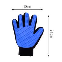 Pet Hair Remover Pet Cleaning Brush Rubber Five Fingers Deshedding Pet Grooming Mitten for Dog Animals Bathing mėlyna