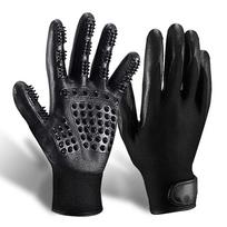 Black Silicone Pet Clean Hair Remover Glove Pet Cat Bath Grooming Tools Pet Cleaning Glove Brush juoda