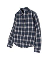 Viva Brown 85-Viva081 Point Line Slim Fit Long Sleeve Check Shirt Navy Navy/Free