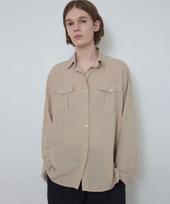 Wednesday Oasis French Two-Pocket Linen Shirt_Beige(Wc25-Sh03) Beige/L