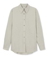 Mmic Ordinary Shirt High-Density High Cotton_Khaki Gray M