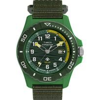 TIMEX Expedition Freedive Solar Watch Battery 5 ATM Water Resistance Mineral Glass Green Dial TW2Y61400 Mens