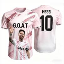 2026 Summer Men's Messi Fan #10 Football T-shirt Short Sleeve Jersey Fashion Oversized Streetwear Tops Kids Clothes S