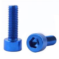 Bike MTB Bike Water Bottle Cage Bolts Bike Bottle Holder Screw Aluminum Zinc Zinc Alloy Kettle Rack Screw mėlyna