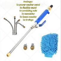 Multi-Function High Pressure Water Gun Flexible Wand Nozzle Extendable Hose Car Wash Garden Watering Sprayer mėlyna