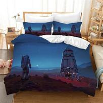 Astronautų patalynės komplektas Galaxy kosmoso patalynės komplektas 3D berniukams kosmonauto miegmaišio užvalkalas visatos planetos antklodės užvalkalas 70x133cm