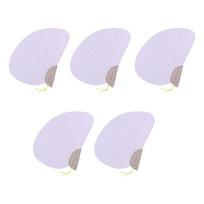 5pcs Blank Handheld Fans Natural Bamboo Handles Paper Fan for Summer Weddings and Creative Customization Crafting Kits