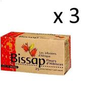 Infusion aux fleurs d’Hibiscus (Bissap) pour une épicerie alimentaire de qualité. 75 sachets (3 boiites)