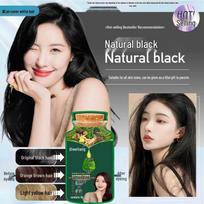 Plant-Based Hair Dye Cream: No Scalp Stains or Hair Damage, Healthy Black Shade 10 packs of 30ml