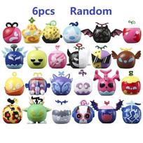 6pcsset Blox Fruits Model Toys Random Send Cartoon Square Devil Collection Action Figures Toys Kids Christmas Birthday Gift
