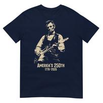 Abraham Lincoln Playing Guitar 4th July 250th Anniversary Tshirt S