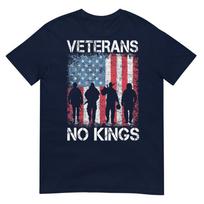Veterans No Kings Vintage Military America Flag Veterans Day TShirt S