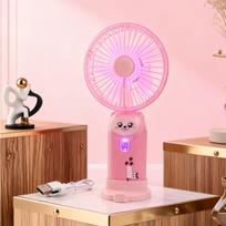 New Cartoon Panda Print Three-speed Handheld Fan for Children, Portable Handle with USB Charging Function Cartoon