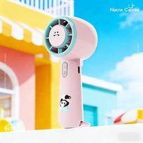Cute Panda Handheld Fan with Turbine for Vertical Office Desk Fan, Outdoor Portable and Detachable Small Fan