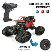 1:14 Rc Crawler Climbing Rc Cars Buggy Stunt Car 2in1 Caterpillar Band Truck Radio Controlled Car Toys Gifts raudona