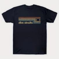 Unisexs Dire Straits Card Pattern TShirt Retro Band TShirt Music Design Suitable For Casual Wear Perfect For Adults 2XL
