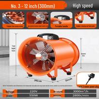 Zhuchuangjingpin 12-inch Handheld Axial Flow Fan CN plug (adapter included)