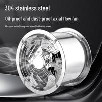 Industrial High-Temperature Stainless Steel Axial Exhaust Fan CN plug (adapter included)