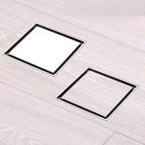 10X10 Cm Anti-Odor Design Concrete Tile Insert Brass Invisible Floor Drain Brass