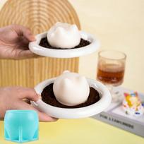 Fat Cat Milk Pudding Silicone Mold Halloween Jelly Bowl Cake Blue Cold Ice Powder Mold Cake Kitchen Decoration Accessories