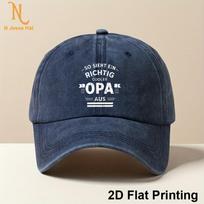 OPA Geometric Letter Print Fashion Baseball Cap Outdoor Fishing Casual Vacation Dad Hat 1pc