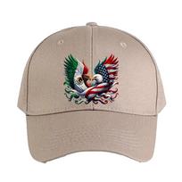 Mexico and USA Eagle Flag Fusion Baseball Cap Woman Man Adjustable Trucker Cap Adult with Curved Brim Casual Hat Adjustable
