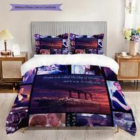 Titanic Love Tragedy Sea Bedding (1 * duvet cover + 2 * pillowcase, without core) 2D Flat Christmas birthday gift Bedding set Soft and comfortable 135x200cm