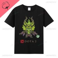 Dota 2 Camiseta Game Tshirt Unisex Unisex Cotton Crewneck Vintage Classic Funny Casual Promo Nerd Gamer Streetwear Graphic T Shirts S