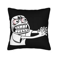 Rage Guy Meme Copie de Trollface Pillowcase Polyester Cushion Cover Decor  Pillow Case Cover Home Wholesale 40X40cm 40x40cm
