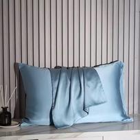 Nordic Silk Pillowcase White Black Grey Khaki Blue Pink Sliver Bed Pillow Covers Luxury Cases Home Bedding Decor 50x70cm