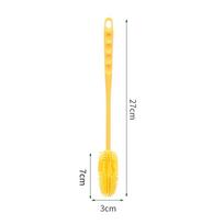 Multipurpose Cup Brush Silicone Cup Scrubber Bottle Cleaning Brush  Water Bottle geltona