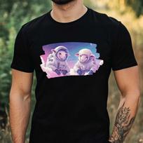 T-Shirt Herren Schaf als Astronaut Motiv Baumwolle Größe XS bis 5XL XS