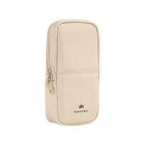Waterproof Makeup Brush Bag Zipper Large Capacity Pen Storage Organizer Case Multi-Compartment PU Toiletry Bag Bath Use smėlis